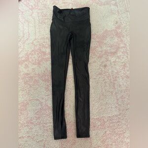 Spanx Faux Leather Black Leggings- S Petite